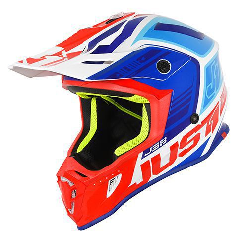 JUST1 Helmet J38 Blade Blue-Red-White Helmet Maat XL